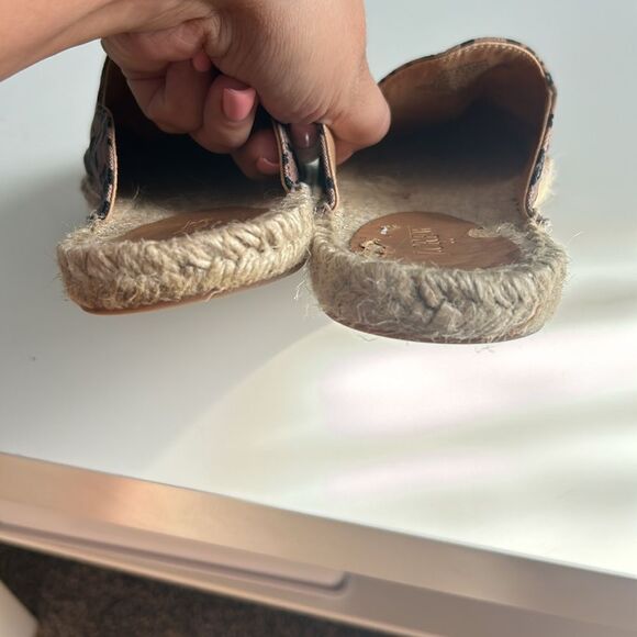 J. Crew Factory Animal Printed Espadrille Mule Slides Size 8 - Picture 11 of 12